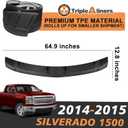 TripleAliners Hood Deflector Protector Compatible with 2014-2015 Chevy Silverado 1500 Accessories Hood Protector TPE Bug Deflector Shield Replacement