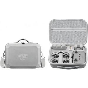 Carrying Case for DJI Neo, Portable Shoulder Bag Trave case for DJI Neo Drone, Fly More Combo, RC N3/N2 Remote Controller, battery,charger plug and Accessories (PU Leather Case Only)