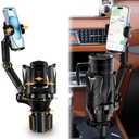 Phone Holders for Your Car, Adjustable Car Cup Holder Expander with Rubber Grip, Secure Hold, Multi-Scenario Use for Drivers, Commuters & Road Trips, Universal Fit for Up to 5.31'' Drinks/Mugs/Foods