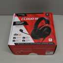 HyperX Cloud III  Wired Gaming Headset, PC, PS5, Xbox Series X|S, Angled 53mm Drivers, DTS Spatial Audio, Memory Foam, Durable Frame, Ultra-Clear 10mm Mic, USB-C, USB-A, 3.5mm  Black/Red