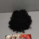 Drawstring Ponytail for Black Women, Afro Puff Kinky Curly Hair Ponytail Extension with Bangs Black Updo Natural Hair Ponytail (1B Natural Black)