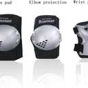 BOSONER Kids/Youth Knee Pads Elbow Pads Wrist Guards Set for 3-15 Years, Child Protective Gear Set for Roller Skates, Cycling, BMX Bike, Skateboard, Inline Skating, Scooter Riding Sports