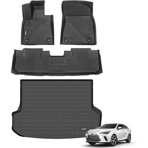 ANBINGO® Floor Mats & Cargo Liner for 2016-2022 Lexus RX RX350 RX450h (Not for RXL) All Weather Protection TPE Anti-Slip Automotive Full Set Custom Car Mats Accessories - Black