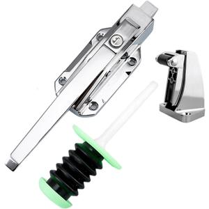 Cold Storage Door Lock, 3.9 In Push Rod, Stainless Steel, For Freezer, Oven, Baking Equipment