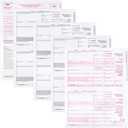 1099 MISC Forms 2024, 4 Part Laser Tax Forms Kit for 25 Individuals - Designed for QuickBooks and Accounting Software 1099 Misc 2024