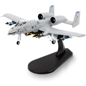 1/100 A-10 Thunderbolt II Warthog Attack PlanePainted Version Metal Fighter Military Model Diecast Plane Model for Collection and Displays