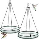 FoldTier Universal Wild Bird Seed Catcher Hanging Hoop Platform Bird Seed Catcher Tray for Hummingbird Feeders Bee Feeder Outdoor Garden Accessories(2 Pieces,16 Inch)