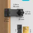 4 Inch Keyed Hasp Lock for Cabinets & Small Doors, Twist Knob Design, Heavy Duty Zinc Alloy with Chrome-Plated Iron, Includes Keys & Screws - Black, 2 Pack