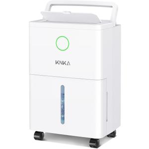 KNKA 1600 Ft² Max 21 Pints Dehumidifier for Basement with Drain Hose, White