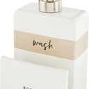 Mud Pie Stoneware Soap Sponge Holder, White/Cream, 7" x 4"