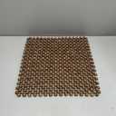 EXCEL LIFE Natural Wood Beaded Seat Cover Pad Mat Comfy Cool Summer Massage Seat Cushion (Square) Medium Size for Car, Sedan,SUV Office Chair