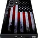 Compatible with Samsung Galaxy S22 Ultra Case American Flag Pattern Hard PC Back and Soft TPU Sides Scratchproof Shockproof Protective Case for Samsung Galaxy S22 Ultra