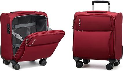 Hanke Underseat Carry On Luggage with Wheels, Small Suitcase, Rolling Bag