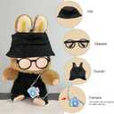 Doll Clothes 15cm 17cm Black Outfits Cute Black Hat Exquisite Clothes Camera Accessories Compatible(NO Doll)