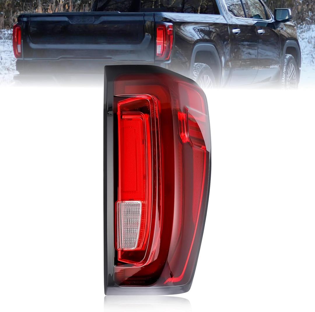 LED Tail Light Assembly Compatible with 2019-2024 GMC Sierra 1500 2500HD 3500HD, Right Passenger Side Tail Light Brake Turn Signal Replace# 84565922 GM2801310