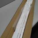 A - Frame Wooden Display Easel - Adjustable Lyre Beechwood Studio Easel Stand Holding Canvas Up to 90", Inclinable Artist Floor Painting Easel for Artwork Painting, White