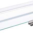H2Pro 20" Glass Canopy 10 Gallon Aquarium Fish Tank (19.33 x 9.65 x 0.16in)