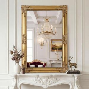 Vintage Gold Mirror for Wall, 30"x45" Antique Decorative Ornate Baroque Mirror for Living Room, Entryway, Bathroom, Fireplace