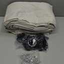 100% Blackout Curtains 84 Inch Length 2 Panels Set Farmhouse Style for Bedroom Windows/Living Room Thermal Insulated Neutral Boho Drapes Linen Blend Natural Ivory 7ft Long Hook Belt Pleated/Back Tab