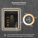 Lighted Mirror, 30x36 Inch Gradient Front and Backlit LED Mirror, 3 Colors Dimmable CRI>90 Double Lights, IP54 Enhanced Anti-Fog, Hanging Plates Wall Mount LED Bathroom Mirror