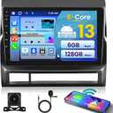 [8 Core 6G+128G] Android Car Stereo for Toyota Tacoma 2005-2015 with Wireless Carplay Android Auto, 9 Inch HD Touchscreen with GPS WiFi FM/RDS Radio Bluetooth 32EQ/DSP SWC Backup Camera MIC