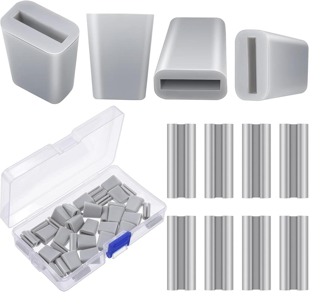 40 Pieces Hard Rubber Feet for Sink Grid Sink Protecter Rubber Grid Kitchen Wire Protective Rack Feet Grate Wire hard plastic Bumper Replacement Protector Parts for Kitchen Rack(Gray)