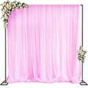 Wokceer 10x10 FT Backdrop Stand Heavy Duty Pipe and Drape Backdrop Stand Kit, Adjustable Black Backdrop Stand for Wedding Photo Booth Background Birthday Party Photography Exhibition Decoration