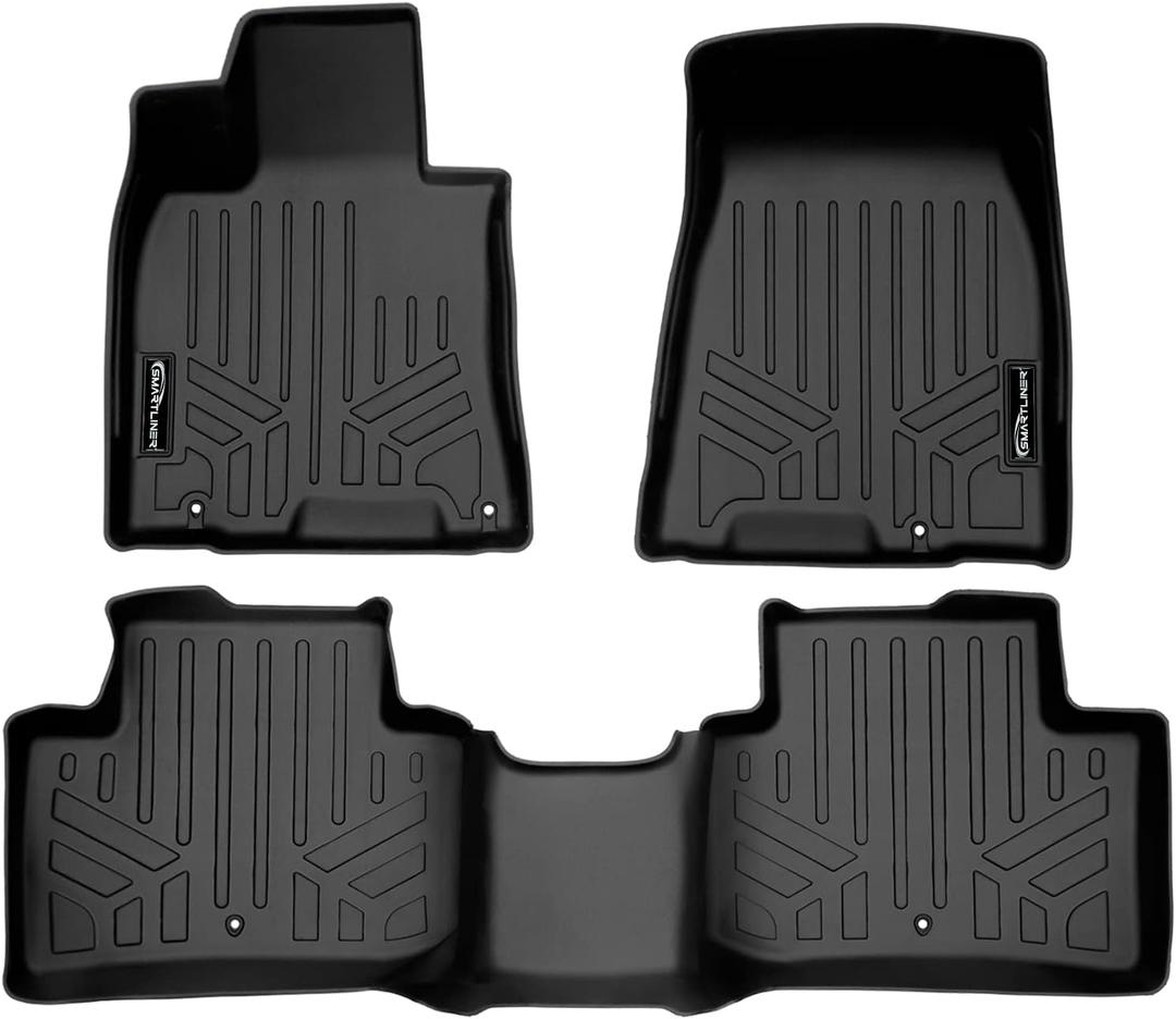 SMARTLINER All Weather Custom Fit Floor Mats 2 Row Liner Set Compatible with 2022-2025 Genesis GV70