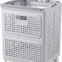 65L Wheeled Collapsible Laundry Basket with Handles