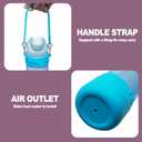 2 x Bottle Bumper Silicone Boot with Handle for Owala 24oz Water Bottle, Sleeve Protector with Strap for Owala Freesip Water Bottle 24 oz, No Scratch Full Protetive Cover, for Running, Bike, Jogging(Blue)