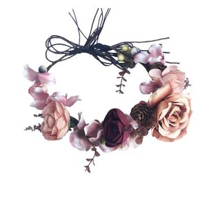 Vivivalue Fairy Flower Crown Woodland Headband Forest Elf Headpiece for Wedding Bridal Shower Renaissance Halloween Cosplay Maternity Shoot (1)