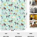 Horse Gift for Women,9pcs Gifts Set for Horse Lovers, Birthday Present with Throw Blanket,Coffee Mugs,Novelty Socks,Make up Bag,Stickers