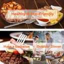 4 x Extendable Fork, Durable Stainless Steel Telescopic Fork Retractable Dinner Forks Dessert BBQ Dinner Fruit Long Handle Telescoping Fork Cutlery for Cooking 8.7-25.4Inch (One Dinner Fork)