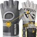 Workout Gloves for Men and Women - Ideal for Light & Medium Gym Exercise Training & Cycling, Includes Padded Design, Detachable Wrist Strap & Storage Mesh Bag
