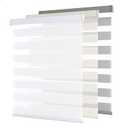 SHECUTE Cordless Zebra Blinds for Windows, Zebra Roller Window Shades for Day & Night, Light Filtering Room Darkening Window Blinds for Home and French Doors(White, 35"W x 72"H, Support Custom Size)