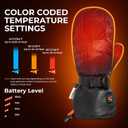 KastKing Calido Heated Mittens for Men, Rechargeable Heated Gloves for Ice Fishing Skiing, Flip-Top Design, Water-Resistant, XL