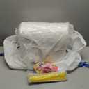 White Bounce House Without Air Blower Indoor Outdoor Bouncy Castle for Kids 2-8 Oxford Toddler Bounce House with Slide,103 x 71 x 90 inch,Kid Birthday Party GiftsNO Air Blower