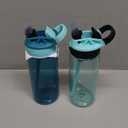 Contigo Aubrey Kids Water Bottle, 2-Pack, 20oz, Jade/Licorice & Juniper/Jade, Spill-Proof Lid, Dishwasher Safe, BPA Free