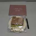 Leinuosen Celebration of Life Decorations Wooden Funeral Guest Book Set for Memorial Service Loving Memory Guestbook Share a Memory or Words of Love Cards Pen Table Sign(Brown and White)