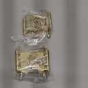 Home Expert 4 Pack (2 Pairs) 3/8 Inch Inset Cabinet Hinges, Self-Closing Face Mount Hinges with Door Bumpers, Satin Brass Gold for Kitchen Cabinets, Bathroom Vanities, Furniture Doors