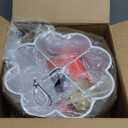 Gold Semi Flush Mount Ceiling Light, 3-Light 12.5" Ceiling Lighting Fixtures with Fabric Shade in Flower Shape, Farmhouse Brass Drum Lights for Nursery Hallway Bedroom, AD-22007-3SF-GD