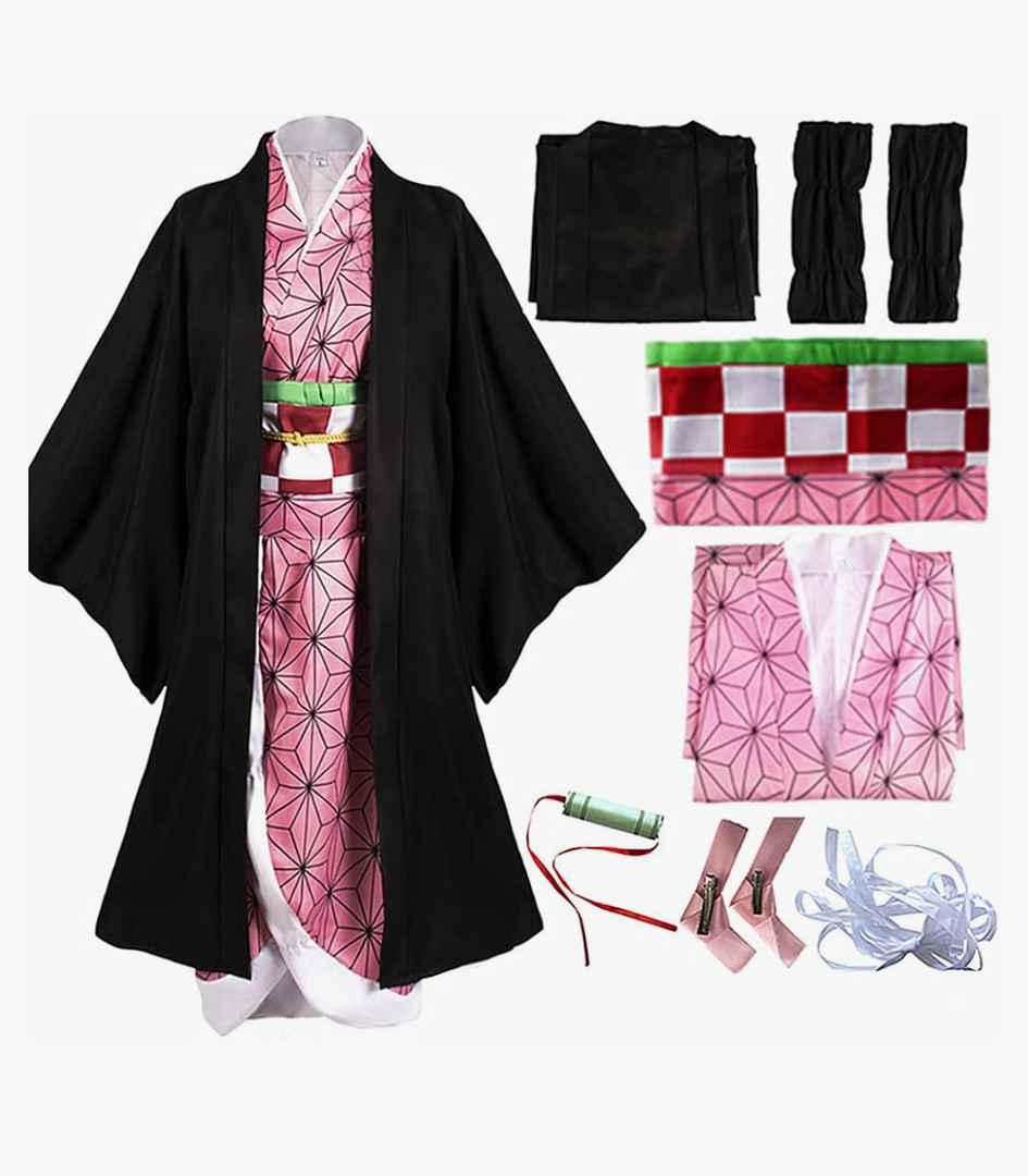 Anime Cosplay Costume Outfit Dress Suit Full Set with Hairwear and Mouthpiece Two Style Women Size M