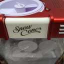 Nostalgia Snow Cone Shaved Ice Machine - Retro Table-Top Slushie Machine Makes 20 Icy Treats - Includes 2 Reusable Plastic Cups & Ice Scoop - Retro Red