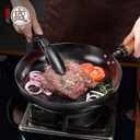 MITSUMOTO SAKARI 12-Inch Japanese Iron Skillet, Flat Bottom