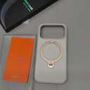 TORRAS Q3 Silicone 360 Spin for iPhone 17 Pro Case with Stand, Fit for MagSafe, Magnetic Ring Kickstand with Camera Control, Liquid Silicone Rubber Soft Phone Case for iPhone 17 Pro 6.3'', Light Ivory