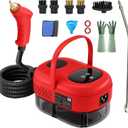 2500W Handheld Steam Cleaner,Portable Car Steamer For Auto Detailing,High-Temperature and Pressure Steam Cleaner For Home, Steam Cleaning Machine for Furniture,Kitchen,Grout,Floor,Tile (5-Red)