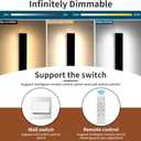 57inch Modern Outdoor Wall Sconce, LED Dimmable Wall Light 3000K-6000K with Remote Control, IP65 Waterproof, Exterior Linear Lighting Fixture for House, Patio, Garden, Yard