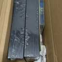 MUYE 5x7 Floating Frames Set of 2,Double Glass Picture Frame Display Any Size Photo up to 5x7,Wall Mount or Tabletop Standing,Black