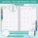 2026 Weekly & Monthly Planner - January 2026 to December 2026, 2026 Planner & Organizer Notebook to Track Goals, Medium 6.5" x 8.5", Teal