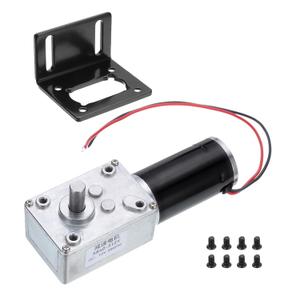 MECCANIXITY DC 12V High Torque Turbine Worm Geared Motor with 8mm Shaft 30RPM Geared Motor with Wire for Electric Fireplace